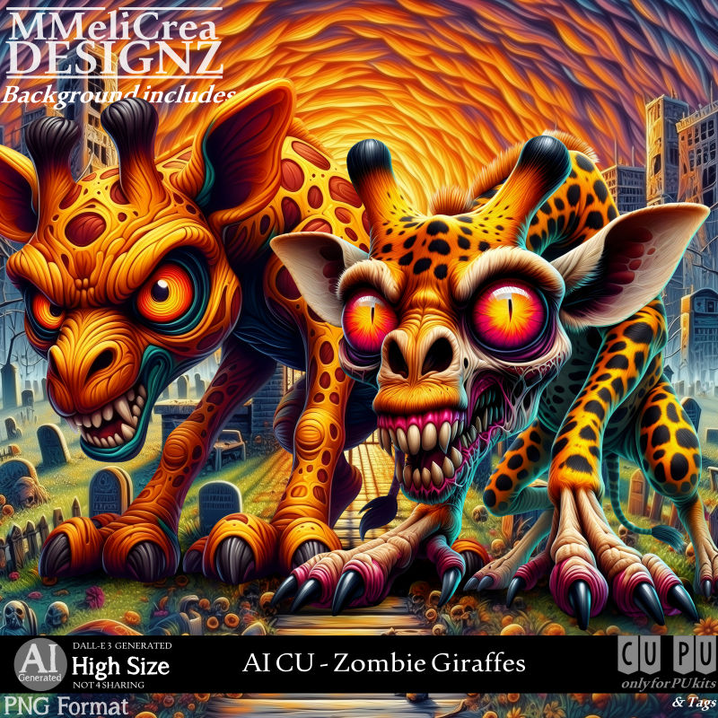 (image for) AI - CU Zombie Giraffes (CU4PU / PNG)